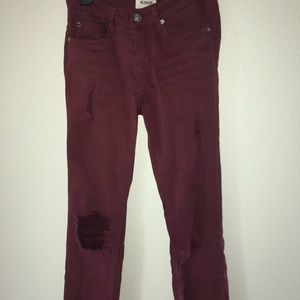 Kids Maroon Hudson Jeans